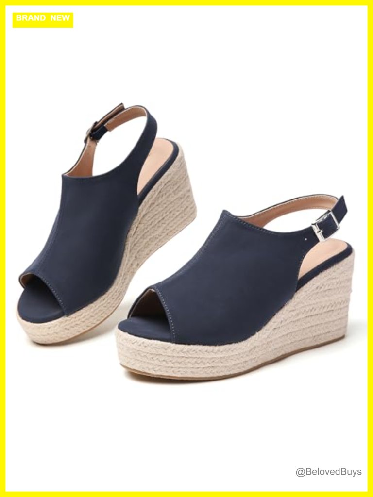 Espadrilles Wedges Open Toe Ankle Strap Platform Dressy Casual Sandals